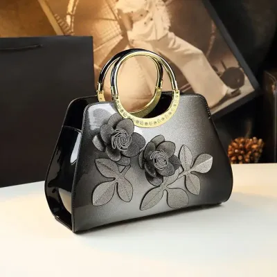 FLOWERS HIGH-CLASS ELEGANT HANDBAG